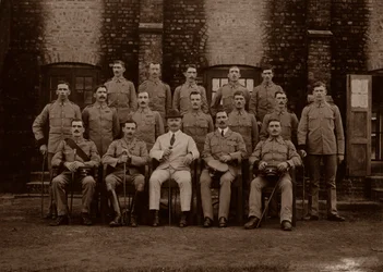 Garnisonpolisen i 1st Royal Munster Fusiliers, Rangoon, Burma, 1913