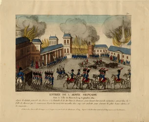 Grande Armée går in i staden Moskva, 1812