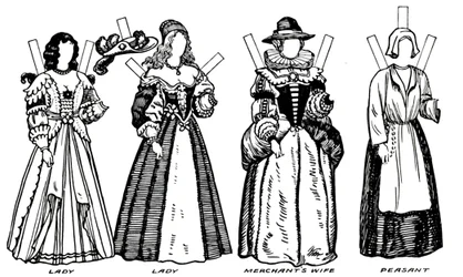 The Great Gallery of Historic Costume: Some Dresses of Charles The Firsts Time, c1934