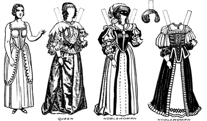 The Great Gallery of Historic Costume: Some Dresses of Charles The Firsts Time, c1934