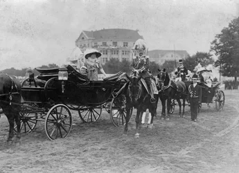 The Great Military Review på Tempelhofer Field, Berlin, Tyskland, tidigt 1900-tal