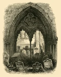 Den stora portalen, Crowland Abbey, 1898.