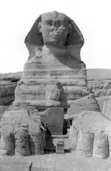 Den stora sfinxen i Giza, Egypten, maj 1949