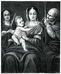 Den heliga familjen med St Catherine, 1769, 1870