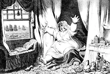 The Hostile View of Lady Hamilton, 1800-talet