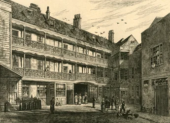 Gamla Belle Sauvages innergård, 1897.