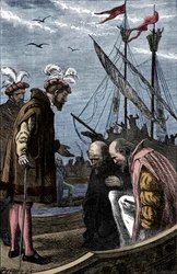 Kungen besöker Vasco da Gama, 1904