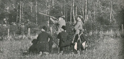 Kungen skjuter över Sandringhams konserver, 1900-talet, 1910.