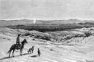 Kizil-Kum-öknen, Dussibal Wells, Asien, 1895