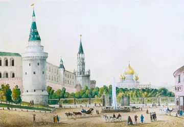 Kremlträdgården, Moskva, Ryssland, c1830-c1840-talet.