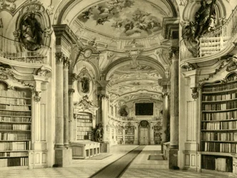 Biblioteket, Admont Abbey, Österrike, c1935.