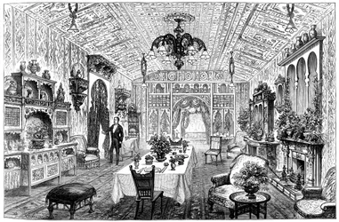 Lunchrummet vid rådhuset, Birmingham, West Midlands, 1887