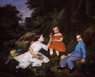 Mabie-barnen, ca. 1852.