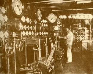 Aquitanias huvudmotorkontrollplattform, c1930.