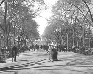 The Mall, Central Park, New York, USA, c1900.