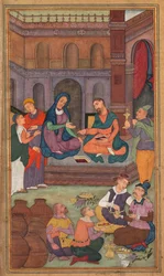 Äktenskapet i Kana, från en spegel av helighet Mirat al-quds av fader Jerome Xavier, 1602-1604.