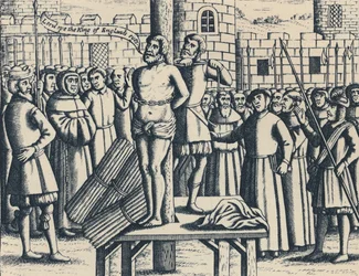Mästaren William Tindalls martyrskap i Flandern av Vilvorde slott, 1563, 1947