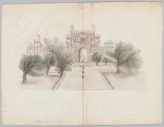 Akbars mausoleum i Secundrabad, tidigt 1800-tal.