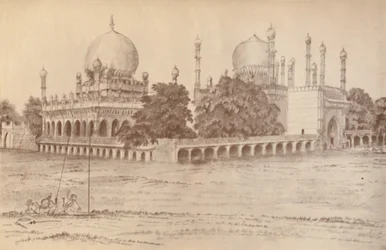 Mausoleet för Ibrahim Shah, kung av Bijapur, i Bijapur, 1821, 1936.
