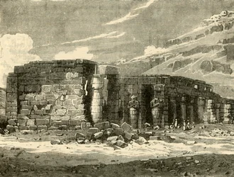 Memnonium i Thebe, 1890.