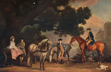 Familjerna Milbanke och Melbourne, c1796, 1929