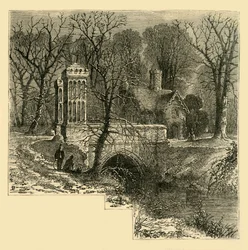 The Moat, Fulham Palace, c1878.