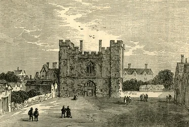 Klostret St. John of Jerusalem, Clerkenwell - Porten från väst, c1872.