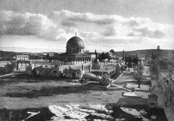 Moskén i Omar på platsen för det antika templet, Betlehem, Israel, 1926
