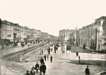 Nevskij Prospekt, St Petersburg, Ryssland, 1895.
