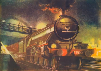 The Night Scotsman, L.N.E.R., lämnar Kings Cross, 1940