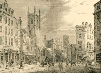 The Old Bank of England, tittar från Mansion House, 1890.