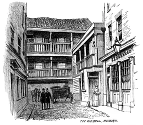 The Old Bell coaching inn, Holborn, London, 1887