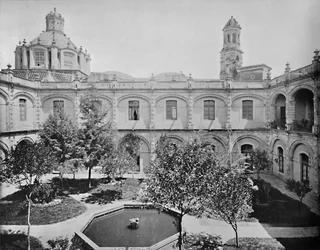 Det gamla San Hipolito-klostret, Mexikos stad, c1897.