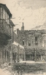 The Outer Cloisters and Anne Boleyns Window, 1895