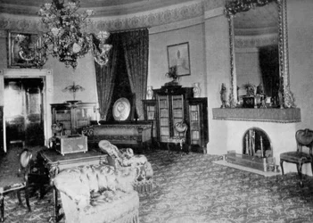 Det ovala vardagsrummet i Vita huset, Washington DC, USA, 1908