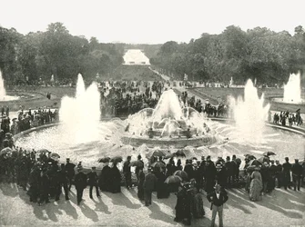 Palatsfontänerna, Versailles, Frankrike, 1895.