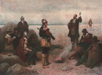 Pilgrimsfäderna, c1869, c1902.