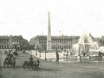 Place de la Concorde, Paris, Frankrike, 1895.