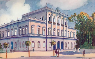 Prefekturen i det federala distriktet. Nordöstra hörnet av Praca da Republica, 1914