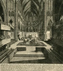 Förberedelserna inför kröningen av Jakob II och hans drottning år 1685, 1881.