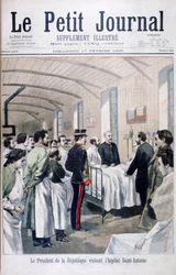 Republikens president, Felix Faure, besökte Saint-Antoine Hospital, Paris, 1895