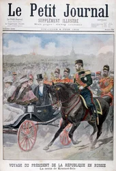 Republiken Frankrikes president granskar trupperna, Krasnoye Selo, Ryssland, 1902