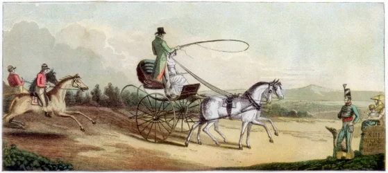 Prinsregenten körde Mrs Q på vägen till Brighton, sent 1700-tal eller tidigt 1800-tal 1890