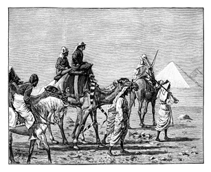 Prinsen av Wales vid pyramiderna, c1861