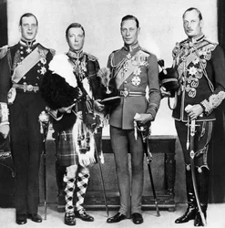 Prinsen av Wales med sina bröder, c1930-talet