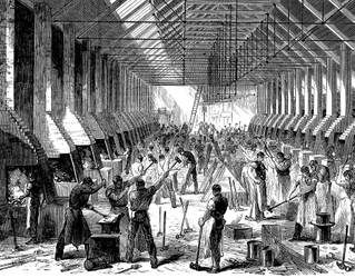 The Railway Carriage Companys verk, Oldbury, West Midlands, 1869