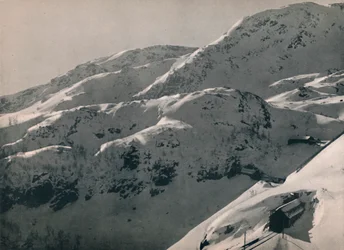 Reinunga-tunneln på Bergens järnväg, 1914.