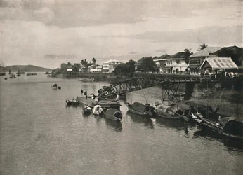 The River Bank and Strand Road, Moulmein, 1900.