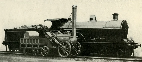Raketen i kontrast till den förlorade typen 4-4-0, c1930.