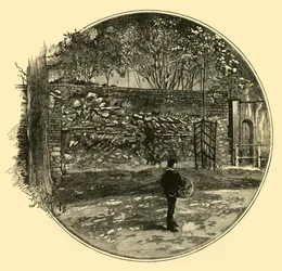 Den romerska muren i Dorchester, 1898.